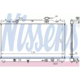 Радіатор охолодження TOYOTA (вир-во  Nissens)