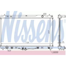 Радіатор охолодження TOYOTA (вир-во  Nissens)