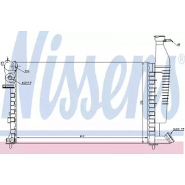 Радіатор охолодження CITROEN,PEUGEOT  (вир-во  Nissens)