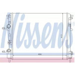 Радіатор охолодження DACIA (вир-во  Nissens) 