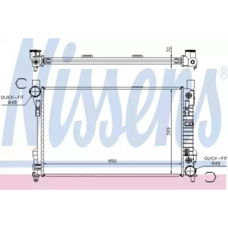 Радиатор охлаждения MERCEDES C/CLC-CLASS W203 (00-) (пр-во Nissens)