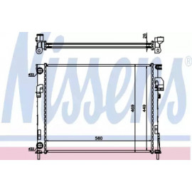 Радіатор охолодження OPEL, RENAULT  (вир-во  Nissens)