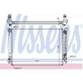 Радіатор охолодження AUDI (вир-во  Nissens)