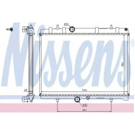 Радіатор охолодження PEUGEOT (вир-во  Nissens)