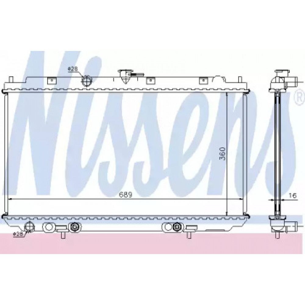 Радиатор охлаждения NISSAN PRIMERA (P12, W12) (02-) (пр-во Nissens)