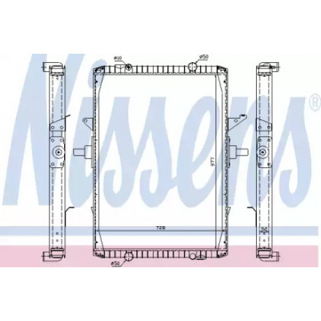 Радiатор охолодження RVI MAGNUM E-TECH  00- (пр-во Nissens)