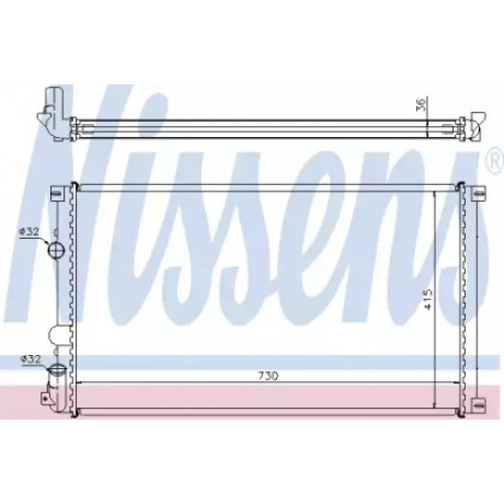 Радiатор охолодження (вир-во Nissens)