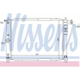 Радіатор вод. охолодж. DAEWOO Lanos (без кондиціонера) (вир-во Nissens)