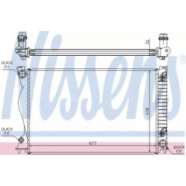 Радіатор охолодження AUDI (вир-во  Nissens)