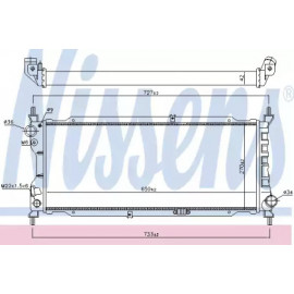 Радиатор охлаждения OPEL CORSA B (93-) 1.5-1.7 D (пр-во Nissens)