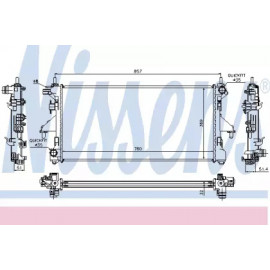 Радіатор охолодження CITROEN,PEUGEOT  (вир-во  Nissens)