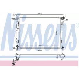 Радіатор охолодження KIA (вир-во  Nissens)