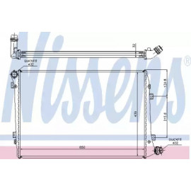 Радіатор охолодження VW (вир-во  Nissens)