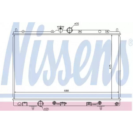 Радиатор охлаждения MITSUBISHI OUTLANDER (03-) 2.0 i (пр-во Nissens)