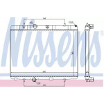 Радиатор охлаждения PEUGEOT 208 (12-)/CITROEN C-ELYSEE (12-) (пр-во Nissens) 