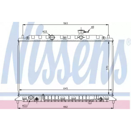 Радиатор охлаждения KIA RIO II (JB) (05-) (пр-во Nissens)