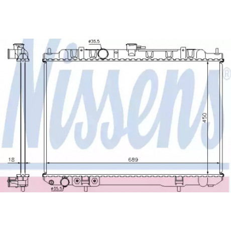 Радиатор охлаждения NISSAN X-Trail (T30) (пр-во Nissens)