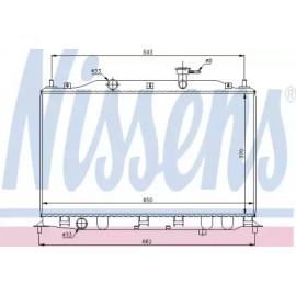 Радіатор охолодження HYUNDAI (вир-во  Nissens)