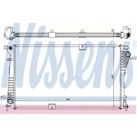 Радиатор охлаждения NISSAN; OPEL; RENAULT (пр-во Nissens)