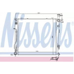 Радiатор KIA SORENTO II (XM) (10-) 2.0 CRDi (вир-во Nissens) 