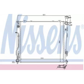 Радiатор KIA SORENTO II (XM) (10-) 2.0 CRDi (вир-во Nissens)