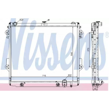 Радиатор охлождения LEXUS LX 570 (07-) (пр-во Nissens)