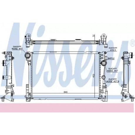 Радиатор охлаждения MERCEDES C,E-CLASS (пр-во Nissens)