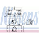 Вентилятор отопителя DAF 95 XF FT 95 XF 530 /105 MX, XE390C (пр-во Nissens) 