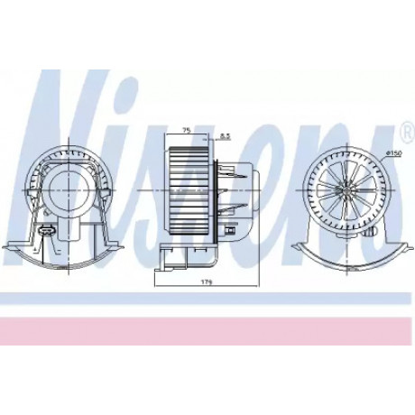 Вентилятор салона VW T5 (пр-во Nissens)