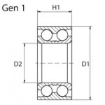 Пiдш. маточини DACIA LOGAN задн.(вир-во Moog) 