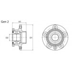 Маточина з пiдш. SEAT IBIZA V (6J5), VW POLO (9N) задн.(вир-во Moog)  Маточина з пiдш. SEAT IBIZA V (6J5), VW POLO (9N) задн.(вир-во Moog)