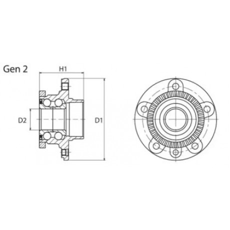 Маточина з пiдш. SEAT IBIZA V (6J5), VW POLO (9N) задн.(вир-во Moog)