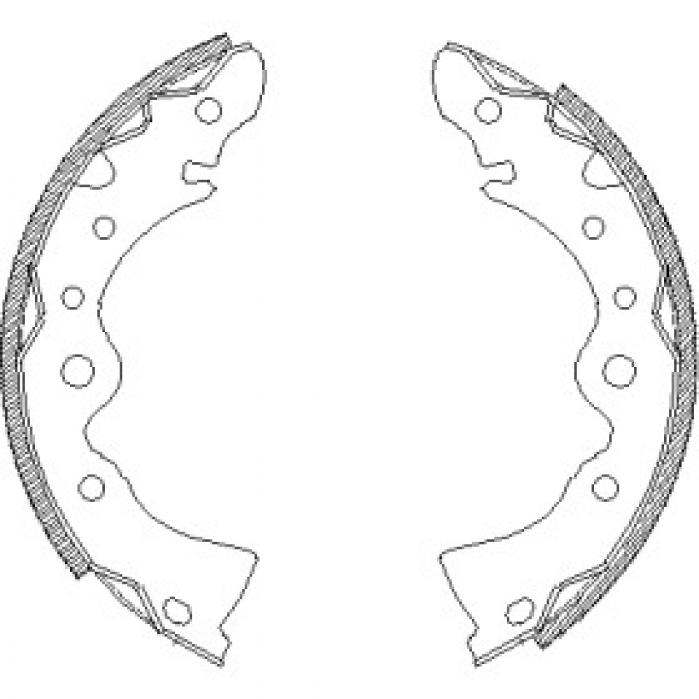 Колодка торм. барабан. NISSAN ALMERA CLASSIC задн. (пр-во Remsa)