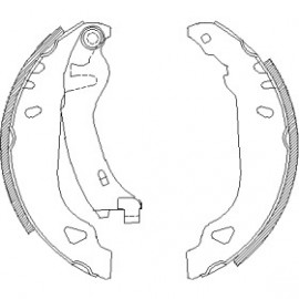 Колодка торм. барабан. FIAT PUNTO 93-99, TEMPRA 90-96, TIPO 88- задн. (пр-во Remsa)