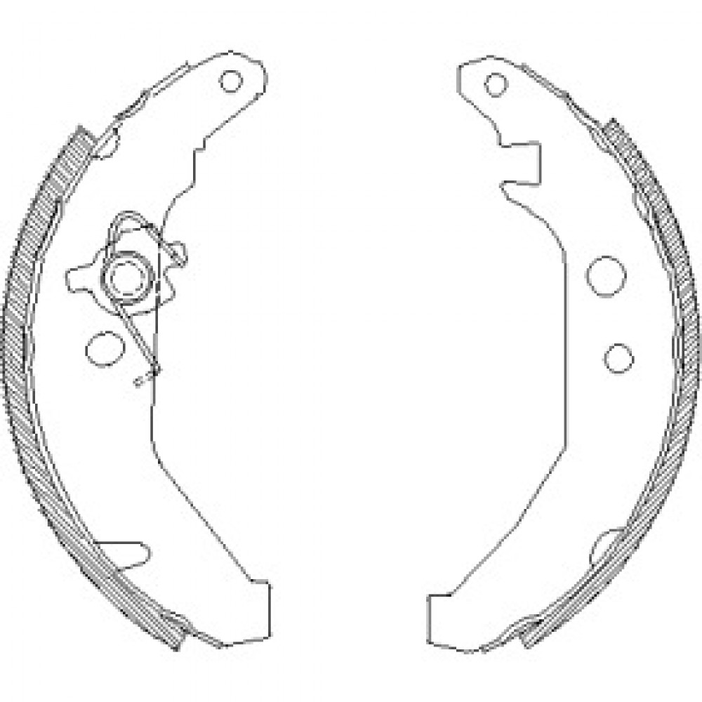 Колодка торм. барабан. FORD FIESTA III, IV задн. (пр-во Remsa)