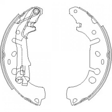 Колодка торм. барабан. OPEL CORSA D 1.0-1.4 06-,FIAT GRANDE PUNTO 1.3-1.4 05- задн. (пр-во Remsa)