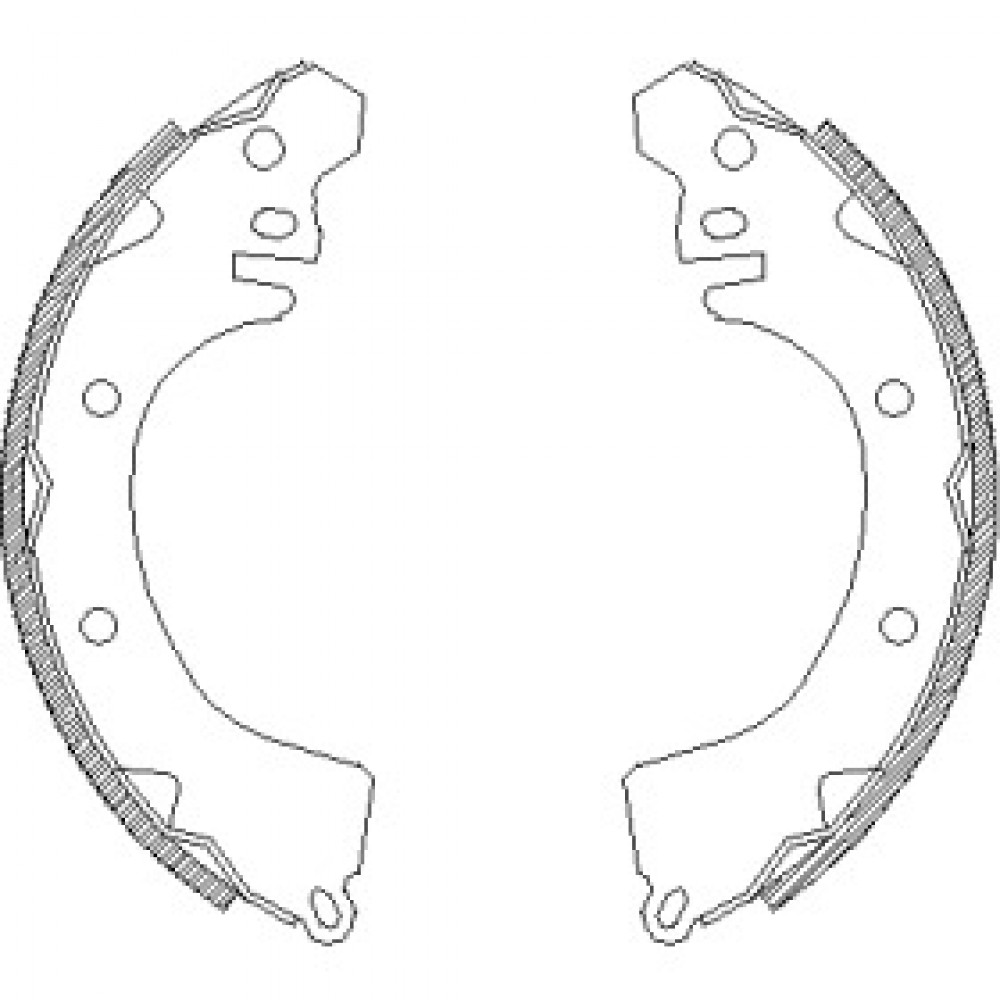 Колодка торм. барабан. MITSUBISHI LANCER задн. (пр-во Remsa)