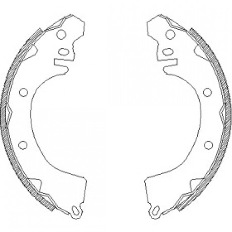 Колодка торм. барабан. MITSUBISHI LANCER задн. (пр-во Remsa)