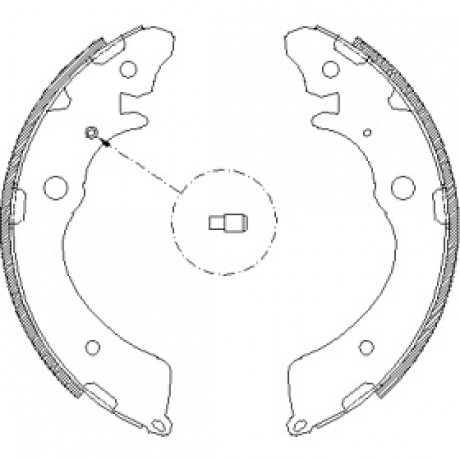 Колодка торм. барабан. HONDA/SUZUKI ACCORD/CRX/CARRY/JIMNY задн. (пр-во Remsa)