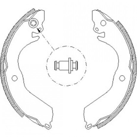 Колодка торм. барабан. MITSUBISHI LANCER задн. (пр-во Remsa)
