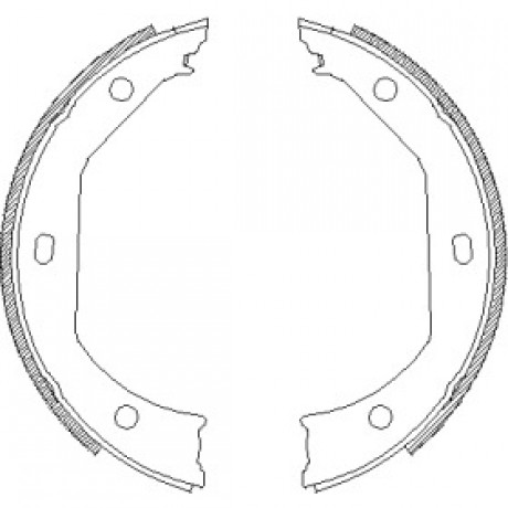 Колодка торм. барабан. стоян. торм BMW 3(E46) 5(E39) задн. (пр-во Remsa)