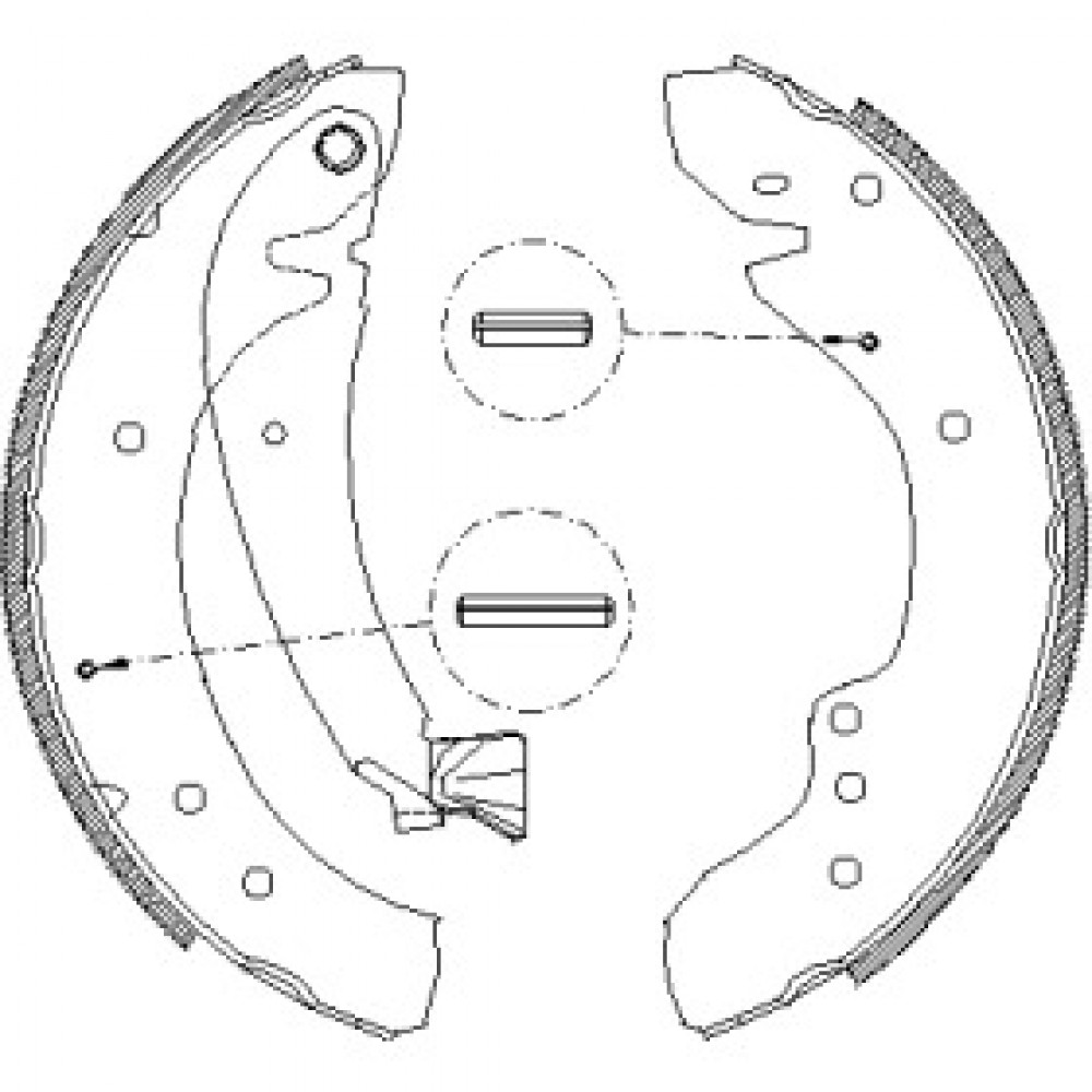 Колодка торм. барабан. CITROEN/FIAT/PEUGEOT JUMPER/DUCATO/BOXER задн. (пр-во Remsa)