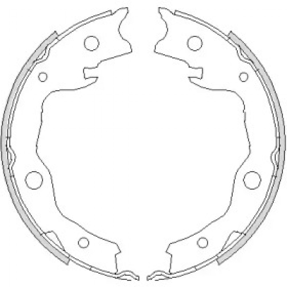 Колодка торм. барабан. NISSAN X-TRAIL 07-, QASHQAI 07-, JUKE 10 задн. (пр-во Remsa)