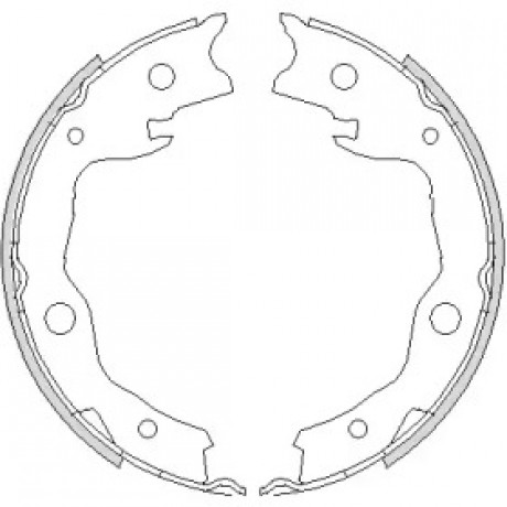 Колодка торм. барабан. NISSAN X-TRAIL 07-, QASHQAI 07-, JUKE 10 задн. (пр-во Remsa)