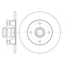 Диск тормозной VW GOLF IV, POLO задн. (пр-во REMSA)