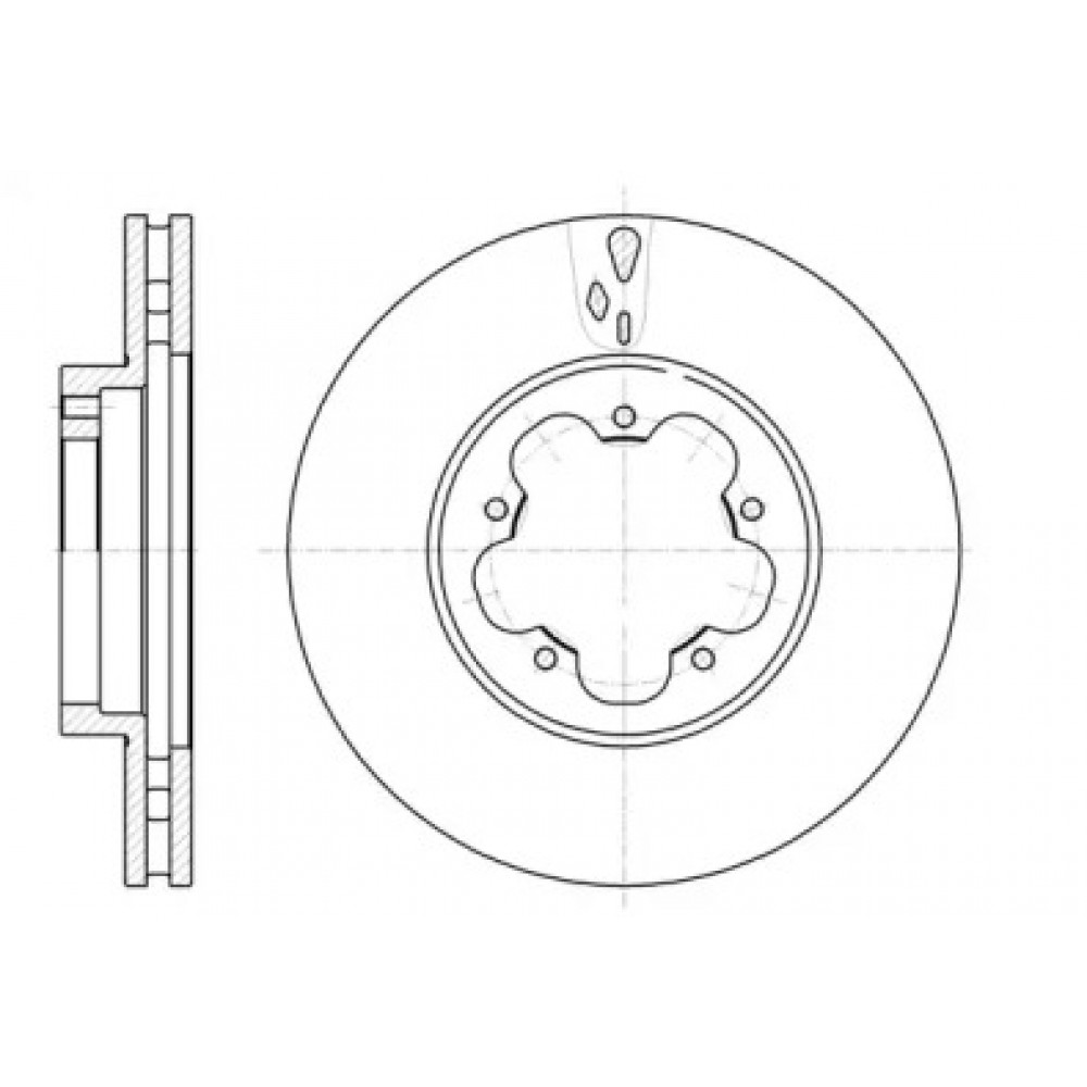 Диск тормозной FORD TRANSIT 2.2-2.4 06- передн. (пр-во REMSA)