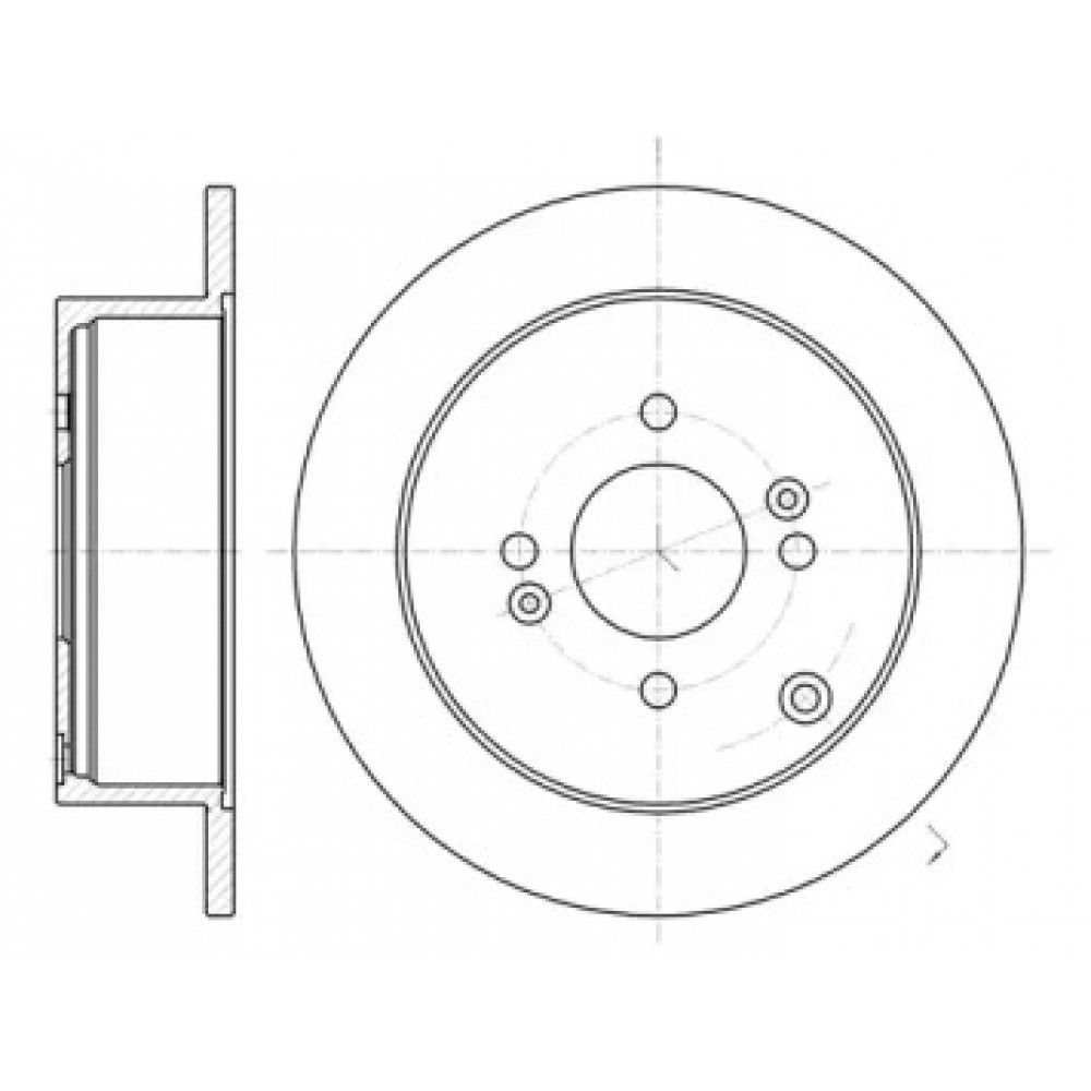 Диск тормозной HYUNDAI ACCENT, GETZ, KIA RIO II задн. (пр-во REMSA)