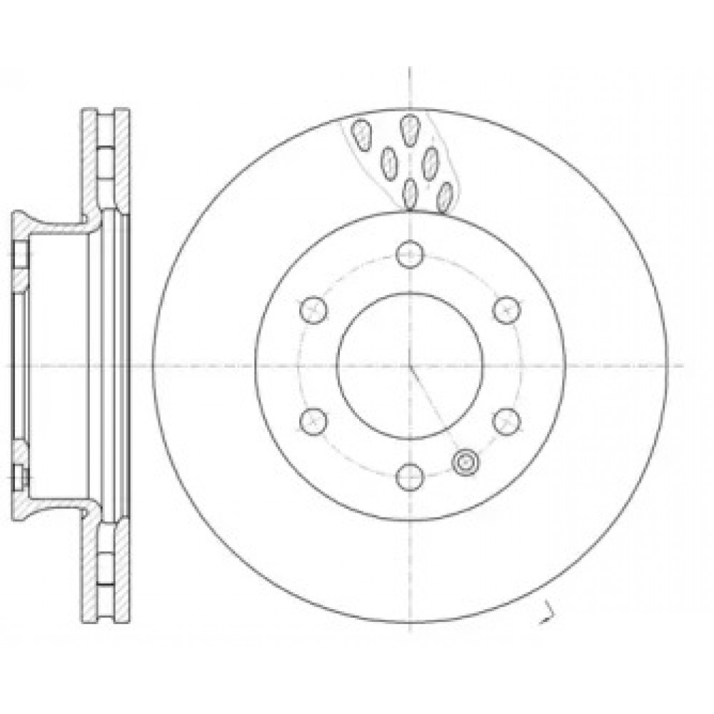 Диск тормозной MB SPRINTER передн., вент. (пр-во REMSA)