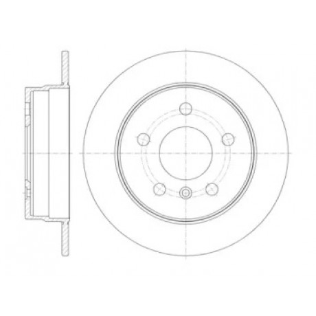 Диск тормозной MB A (169) 09.2004-, B (245) 04.2005- задн. (пр-во REMSA)