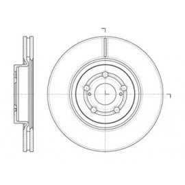 Диск тормозной TOYOTA AVENSIS T25 2.0 2.4 2.2 передн. (пр-во REMSA)